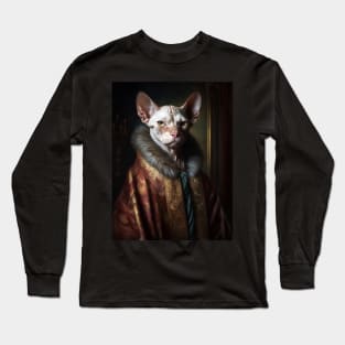 Royal Portrait of a Sphynx Cat Long Sleeve T-Shirt